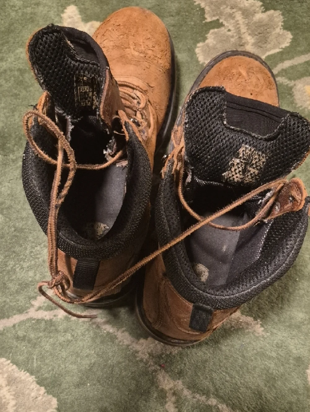 Irish Setter Brown Leather Work Boots with Black Collar